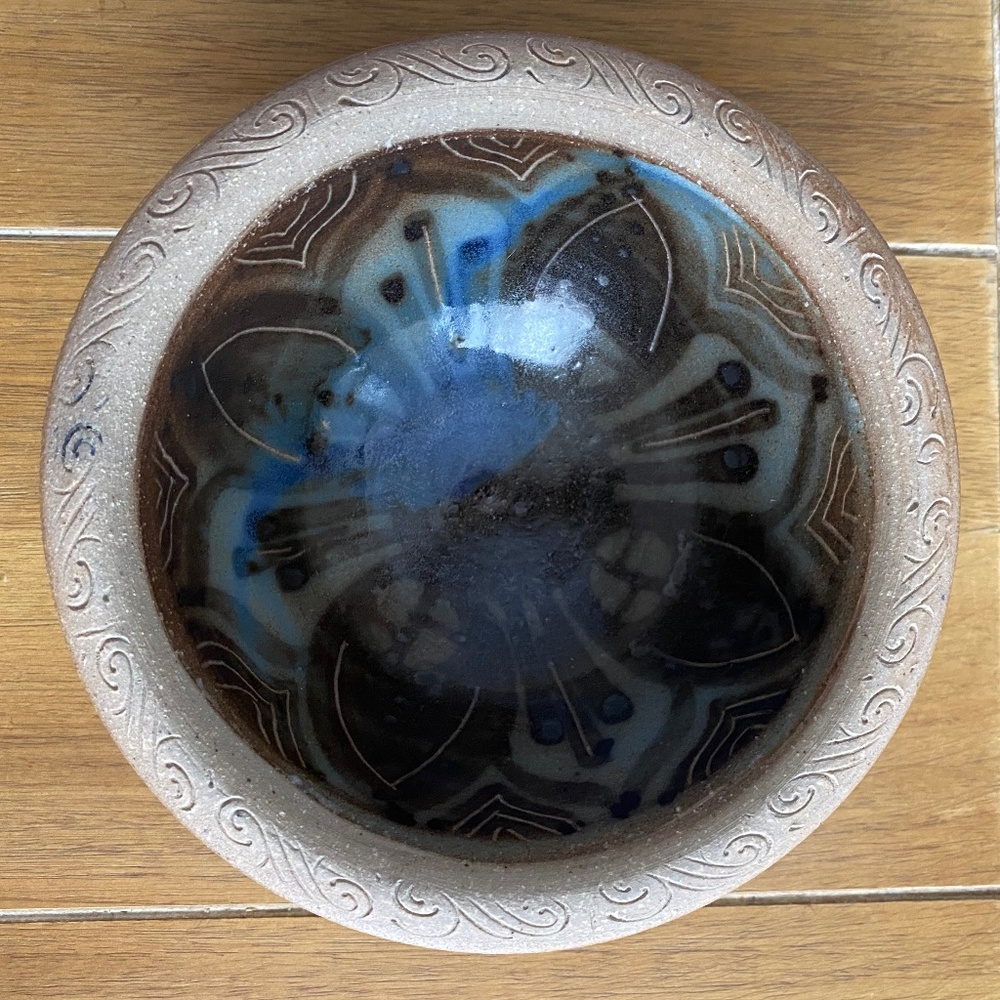 Vermont Pottery Floral Bowl